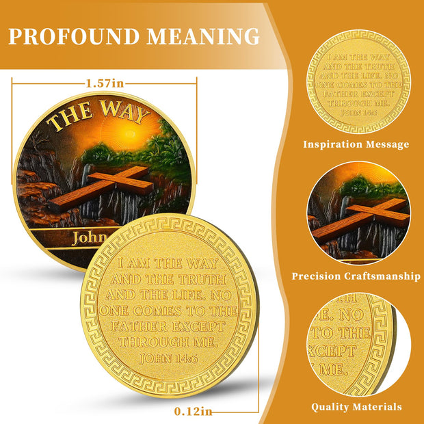 Cross Bridge Design Christian Prayer Medallion