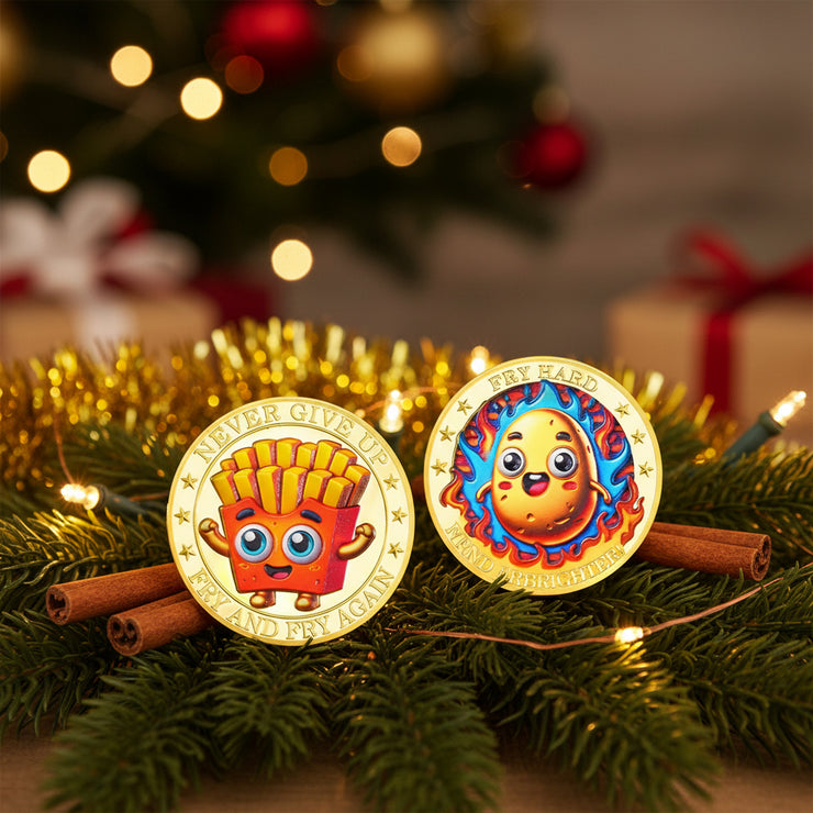Fry Hard Potato Inspirational Challenge Coin