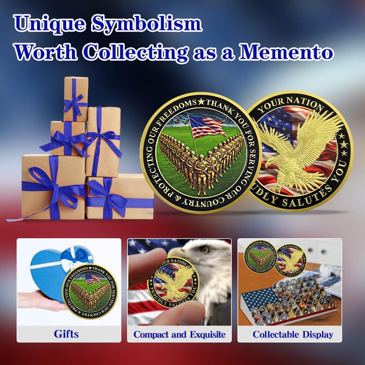 Your Nation Proudly Salutes You Military Veterans Challenge Coin