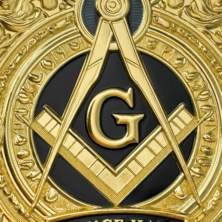 Masonic Car Emblem Freemason Metal Auto Decal (3-5 Masonic)