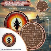 Sea Surface Meditation Sobriety Coin