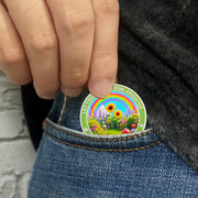 Dumpster Garden Recovery Medallion with Rainbow Sobriety Coin