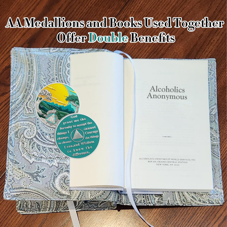 Recovery Sun Green Forest 1-25 Year Sobriety Coin