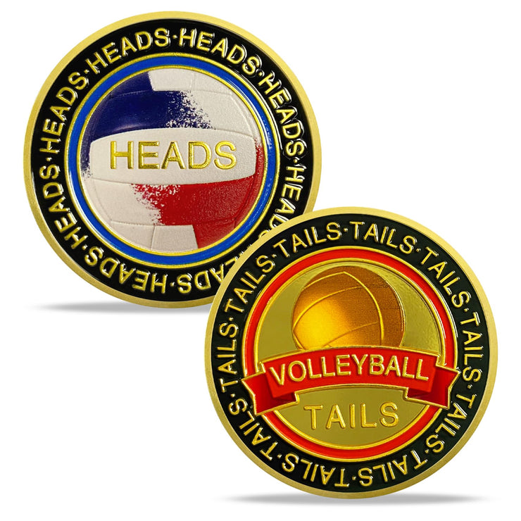 Heads and Tails Volleyball Flip Coin