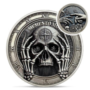Delicate Novelty Skull Memento Mori Coin