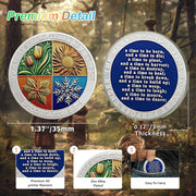 Delicate Four Seasons Christian Encourage Pocket Bible Verses Challenge Coin
