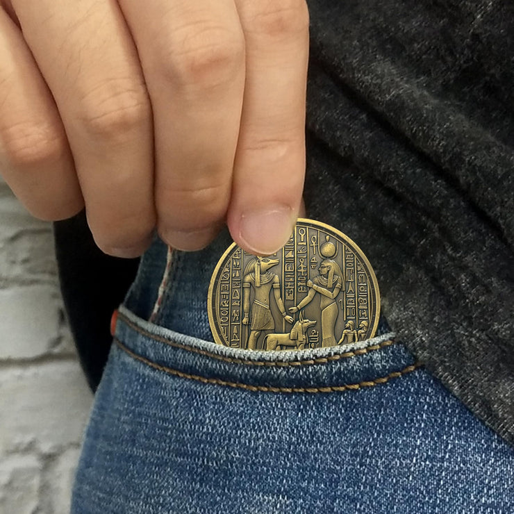 Anubis and Ancient Egyptian Religious Coin