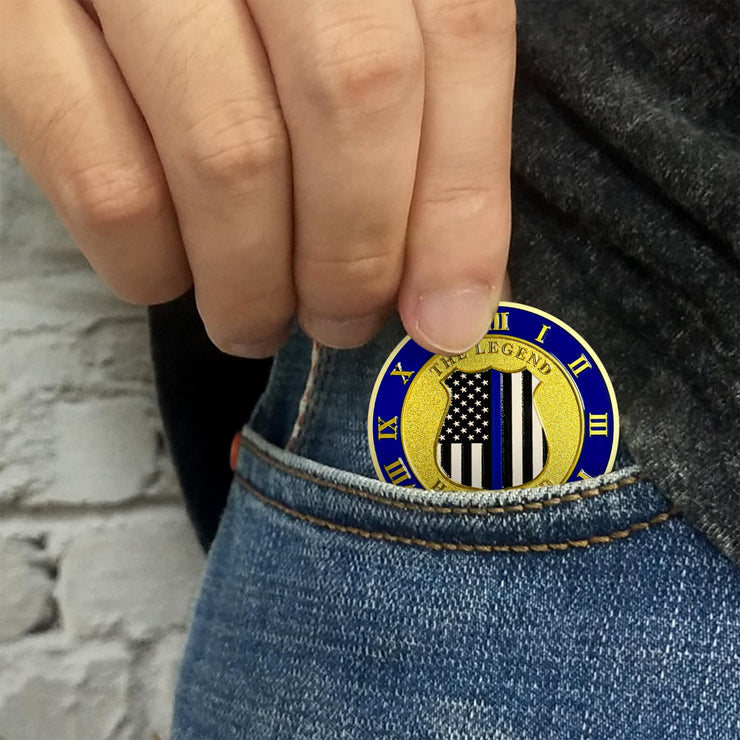 Patriotic Police Law Enforcement Honor & Service Medallion Coin