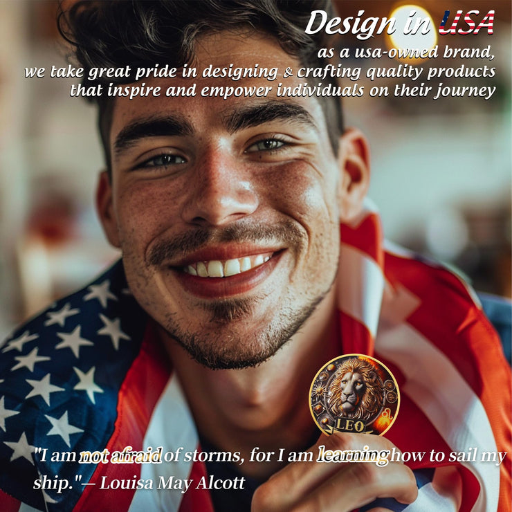 Cool Leo 12 Zodiac Challenge Coin