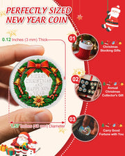 Santa Claus on Sleigh Christmas Coin