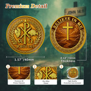 Chi-Rho Christian Challenge Coin