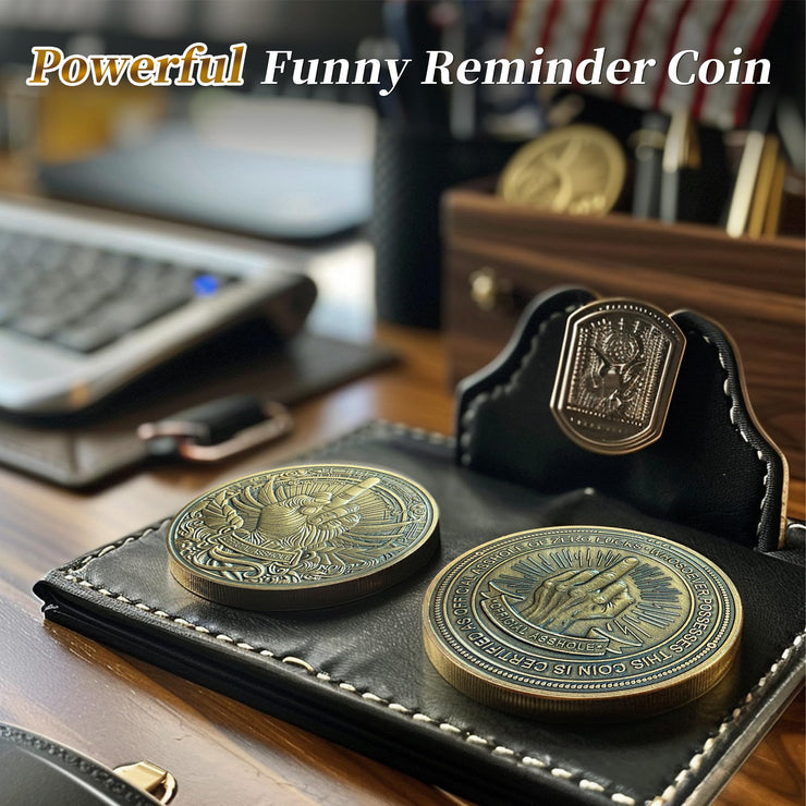 Funny Zero F's Given Challenge Coin