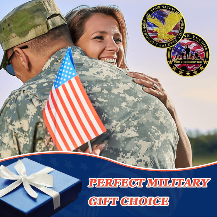 Thank You for Your Service Bulk Veterans Military  Challenge Coin