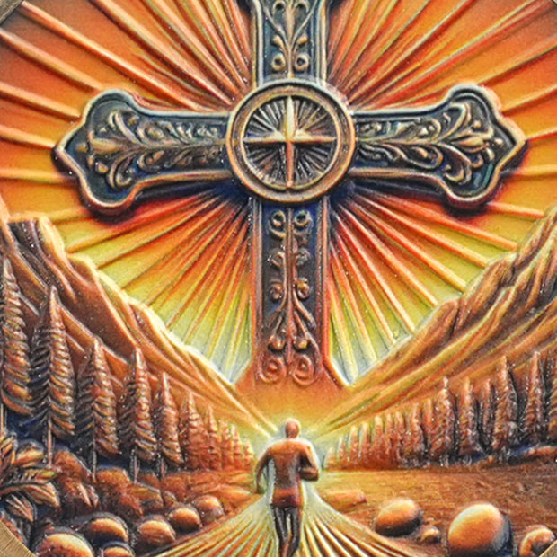 Radiant Cross Path Religious Coin