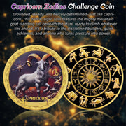 Capricorn 12 Zodiac Protective Talisman Challenge Coin