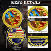 Proud Veterans Tribute Honor and Courage Military Commemorative Coin