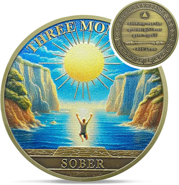 1-12 Months Recovery Addiction Celebrate Living Clean Sobriety Coin