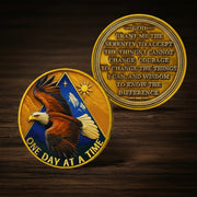 Eagle Sobriety Coin – “One Day at a Time” AA Medallion