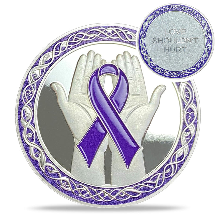 Original Purple Ribbon Domestic Violence Awareness Coin