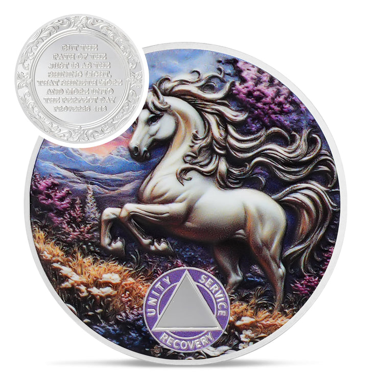 Personalized Pure Unicorn Religious Sobriety Coin