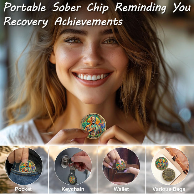 Sunlight Father Sobriety Coin
