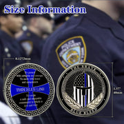 Law Enforcement Officers Thin Blue Line Police Challenge Coin