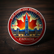 Canadian Parliament & Maple Leaf Challenge Coin