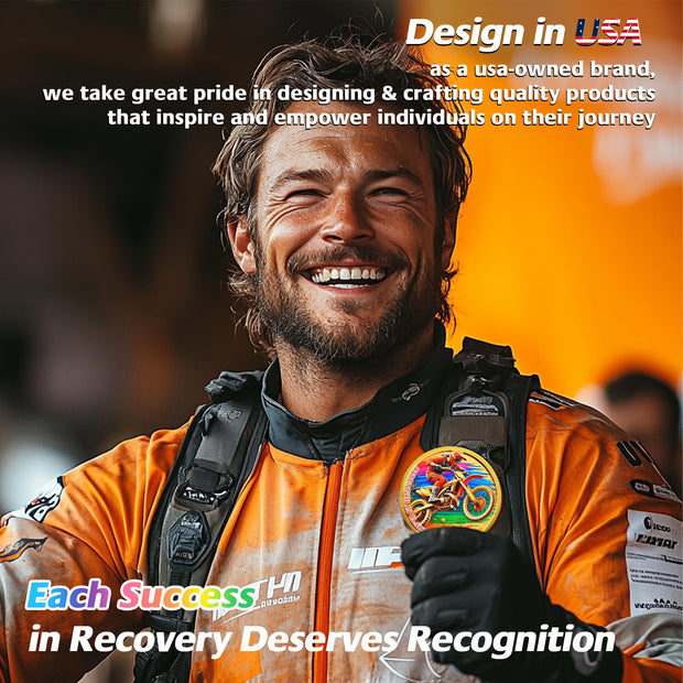 Original Breaking Limits Dirt Biking Sport Sobriety Coin