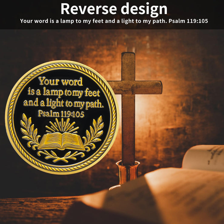 Flying Angels Religious Psalm 119:105 Challenge Coins