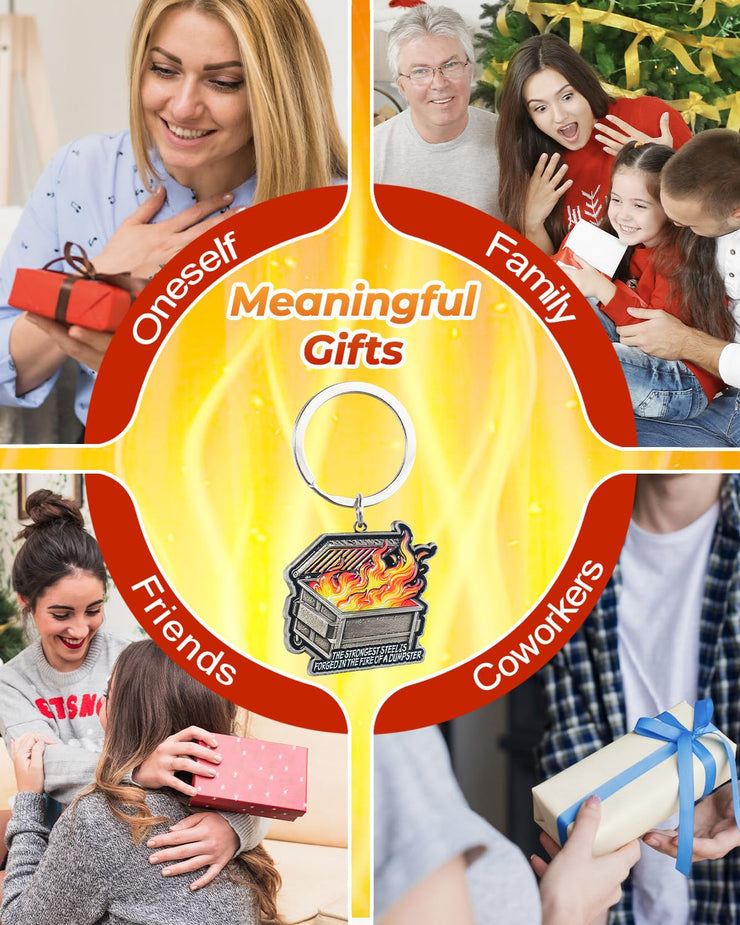 Strongest Steel Forged Emotional Dumpster Fire Keychain