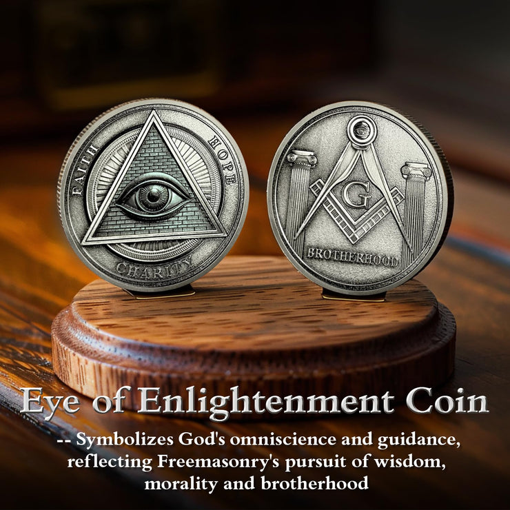 All-Seeing Eye Masonic Challenge Coin