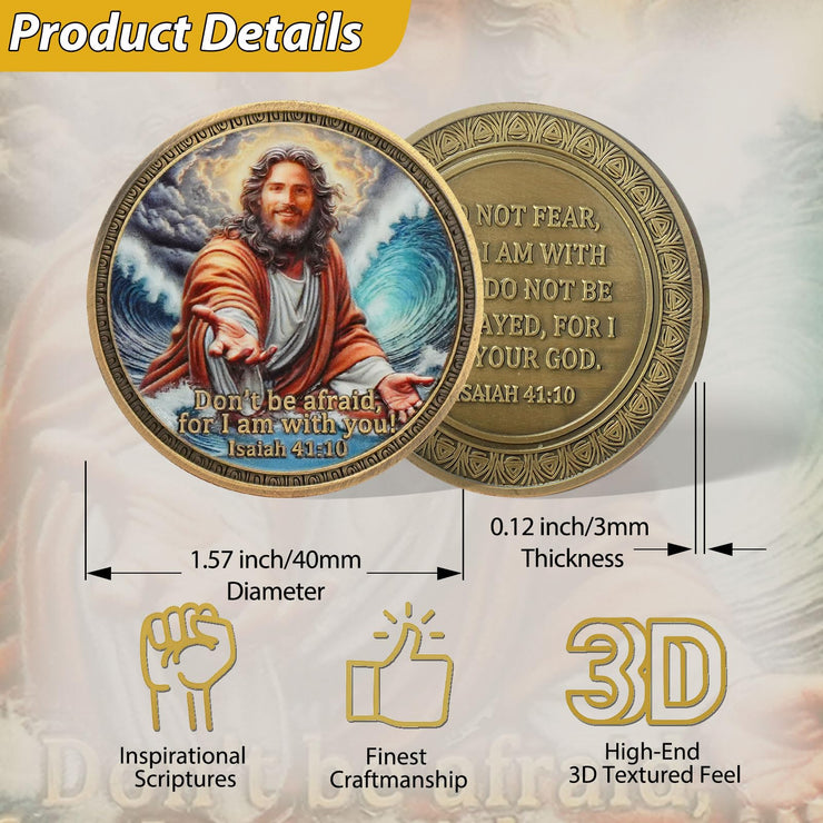 Sacred Jesus Comfort Christian Challenge Coin