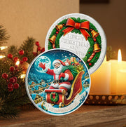 Santa Claus on Sleigh Christmas Coin