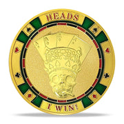 Heads Or Tails Poker Skull Good Luck Decision Challenge Coin