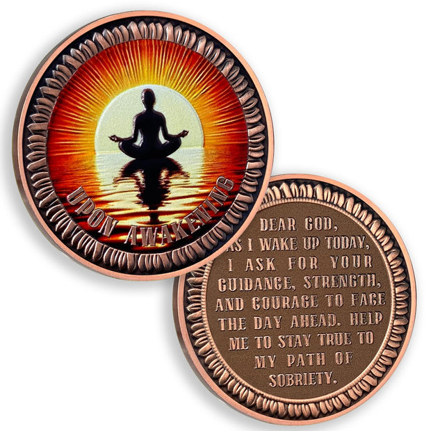 Sea Surface Meditation Sobriety Coin
