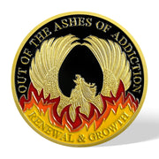 Rebirth from the Ashes Phoenix Sobriety Coin
