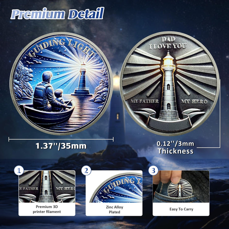 I Love You Dad Original Guiding Light Father Challenge Coin