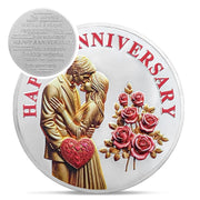 Unique Rose Happy Anniversary Coin