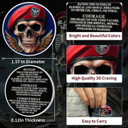Memento Mori Coin Skull Coin Challenge Coin for Veterans