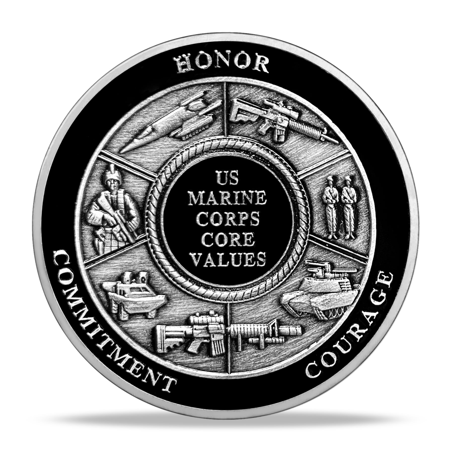 USMC and Its Core Values Patriotic Military Challenge Coin ...