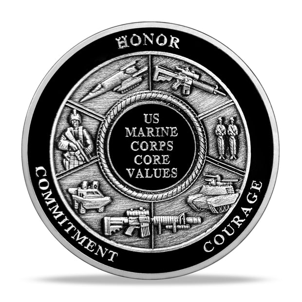 USMC and Its Core Values Patriotic Military Challenge Coin