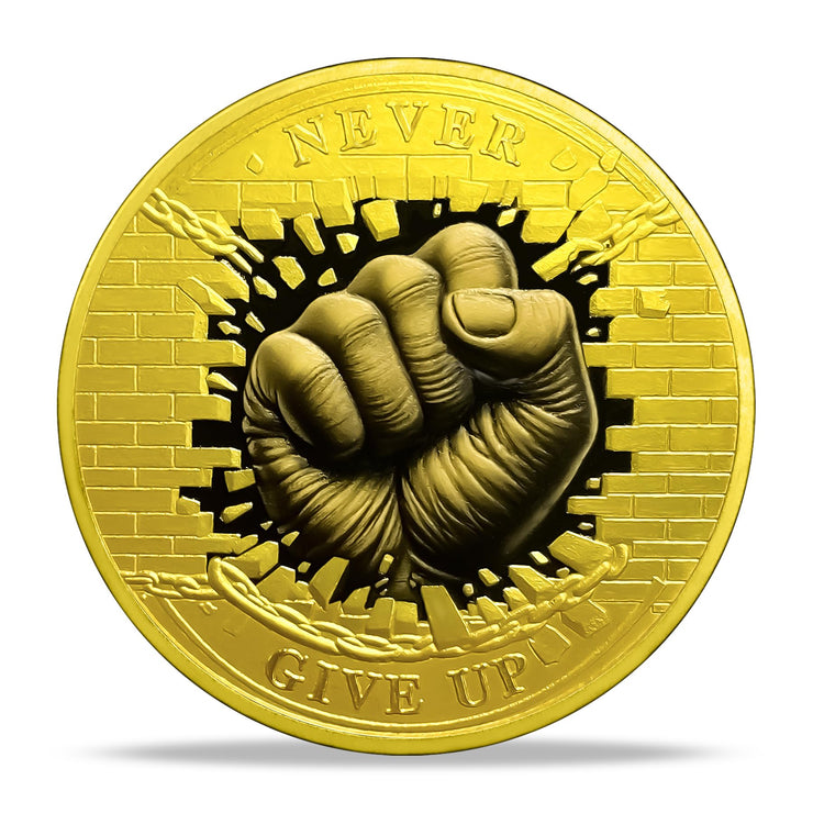 Encouragement Never Give Up Inspirational Coin