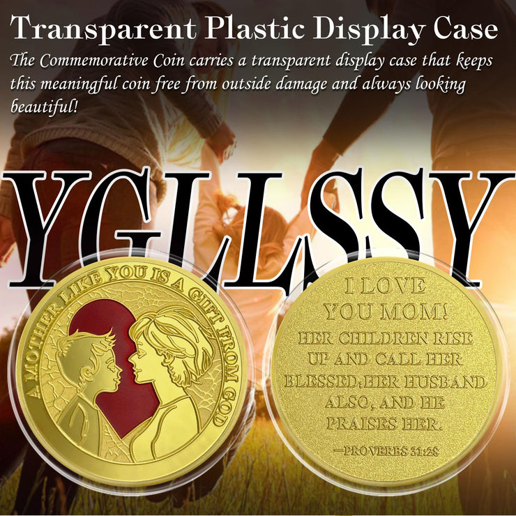 Mother and Son Love Coin I Love You Mom Coin