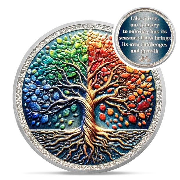 Original Growth Tree of Life Sobriety Coin