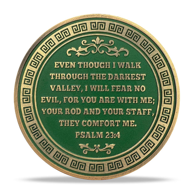 Inspirational Bible Verse 40 Jesus Shepherding Religious Coin