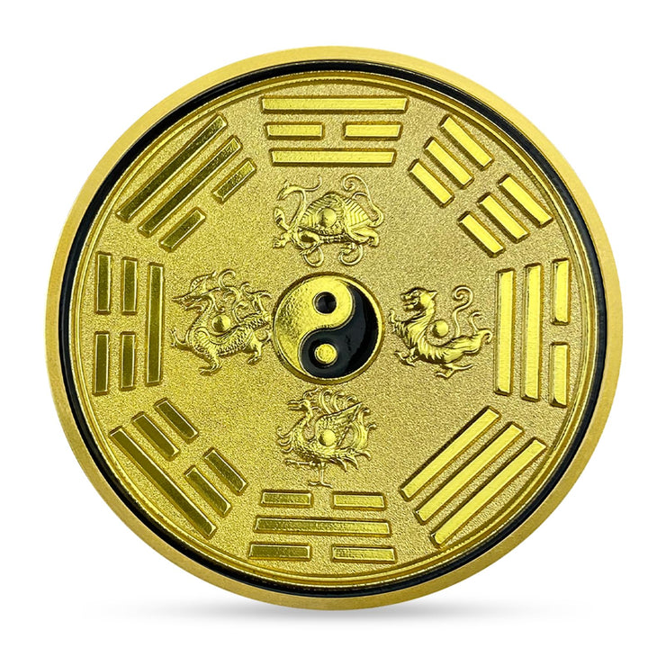 Chinese Coins Ancient Mythical Creatures Blue Dragon Lucky Coin Lottery Ticket Scratcher Tool Attract Good Luck Novelty Coins Lucky Charms Challenge Coins