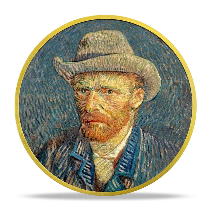 Coffee Shop Terrace at Night Art Coin Gifts Set