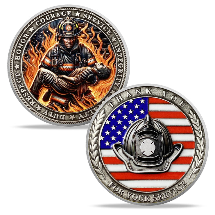 Honor Fire Department Rescue Praye Challenge Coin