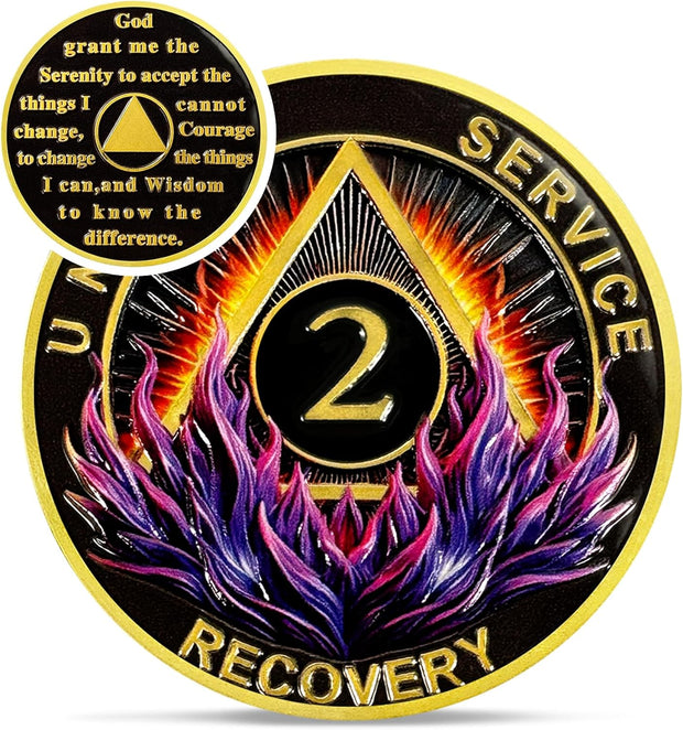 Delicate Triangle 1-3 Year Sobriety Coin