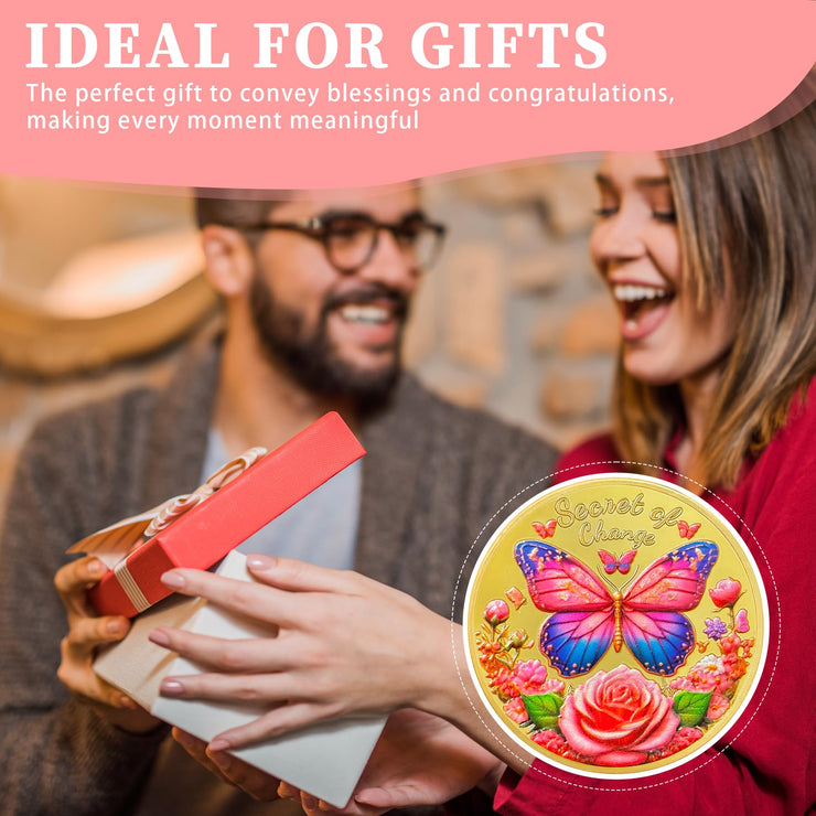 Butterfly Recovery Affirmation Sobriety Coin